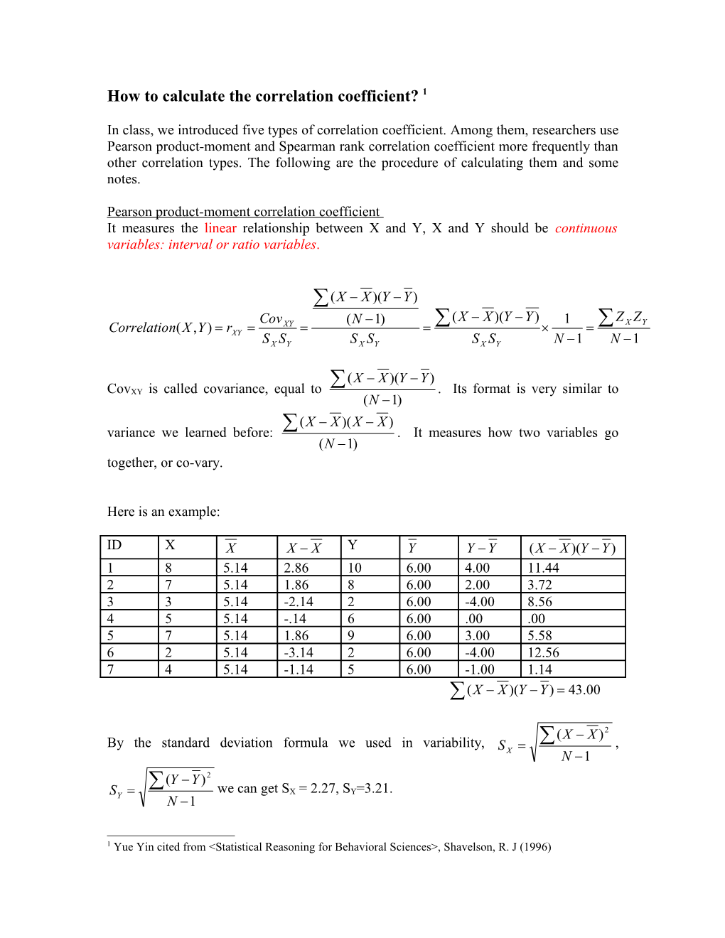 How to Calculate the Correlation Coefficient? 1
