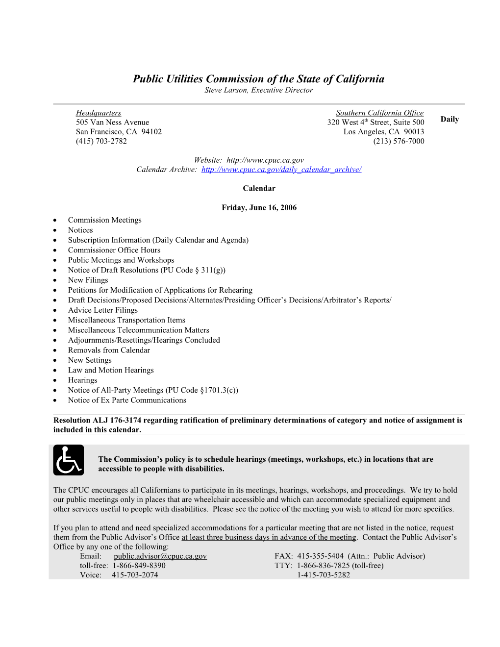 Public Utilities Commission of the State of California s86