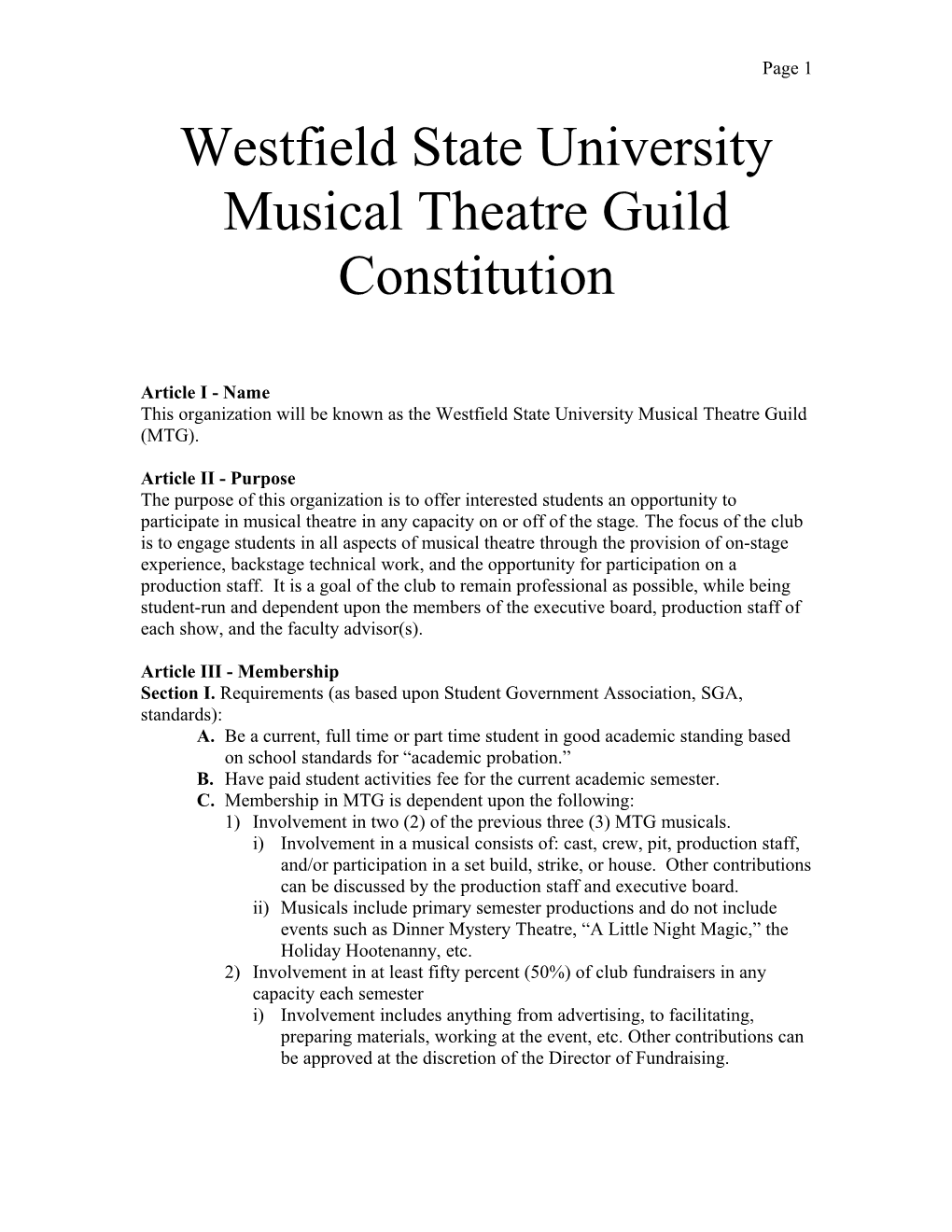 Musical Theatre Guild