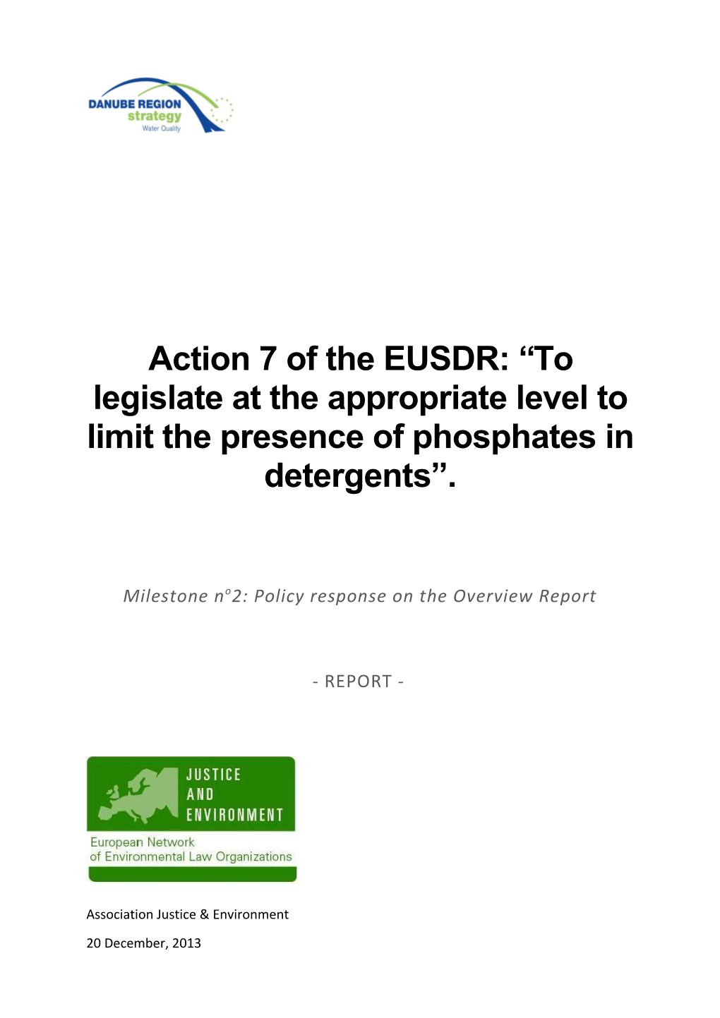 Milestone No2: Policy Response on the Overview Report