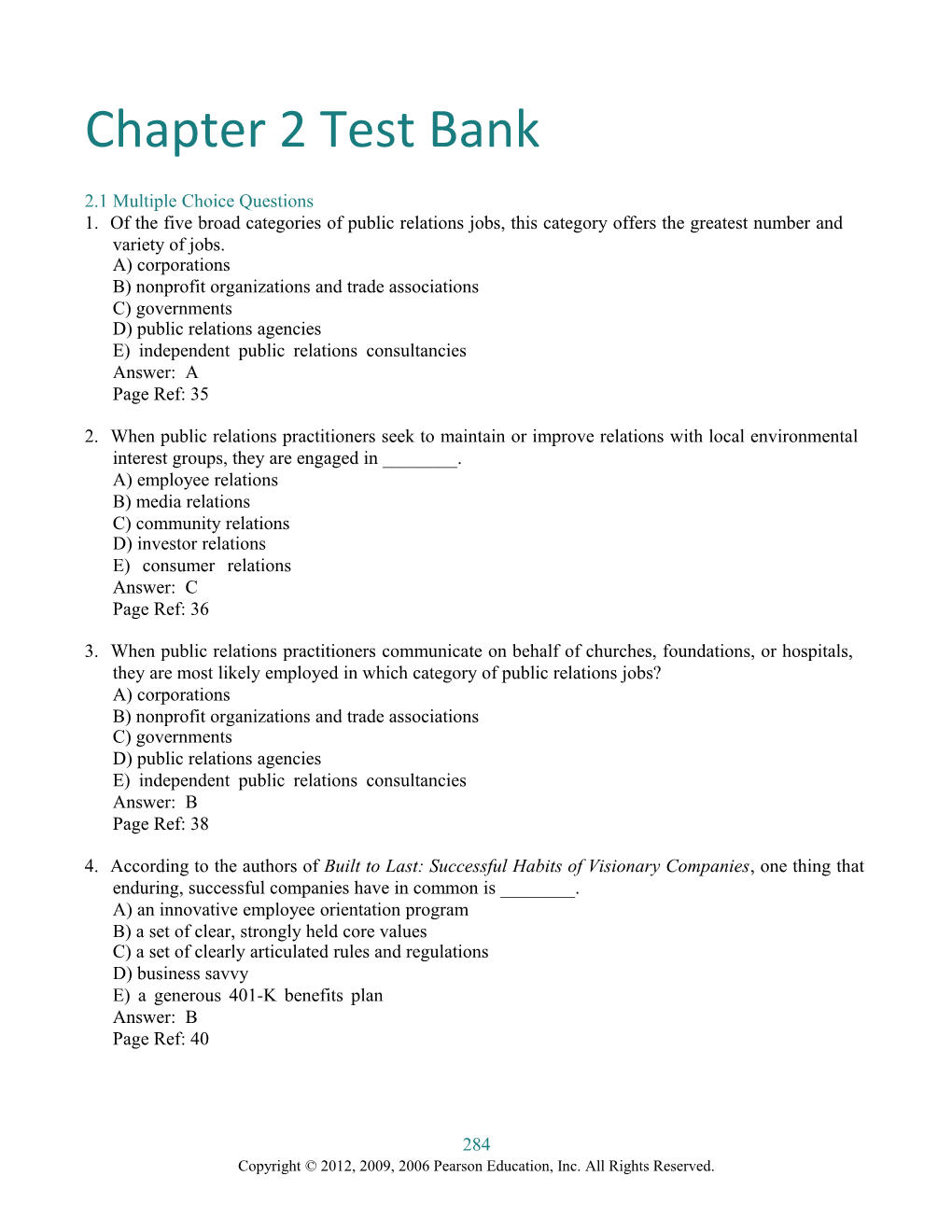 Chapter 2 Test Bank s1