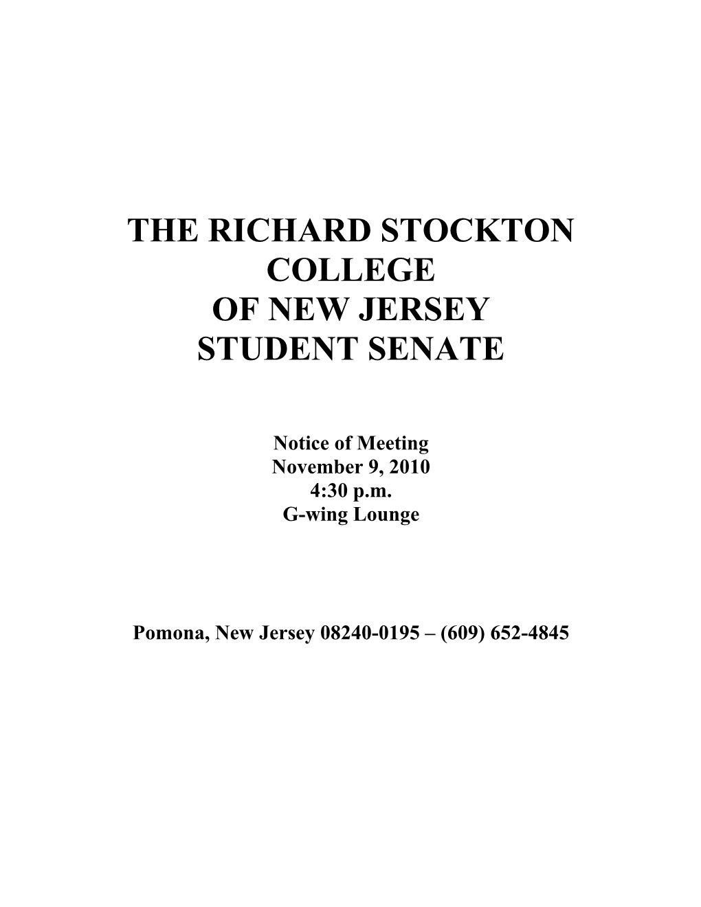 The Richard Stockton College