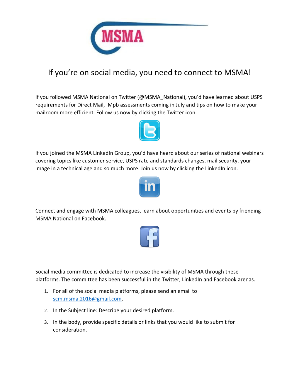 If You Re on Social Media, You Need to Connect to MSMA!