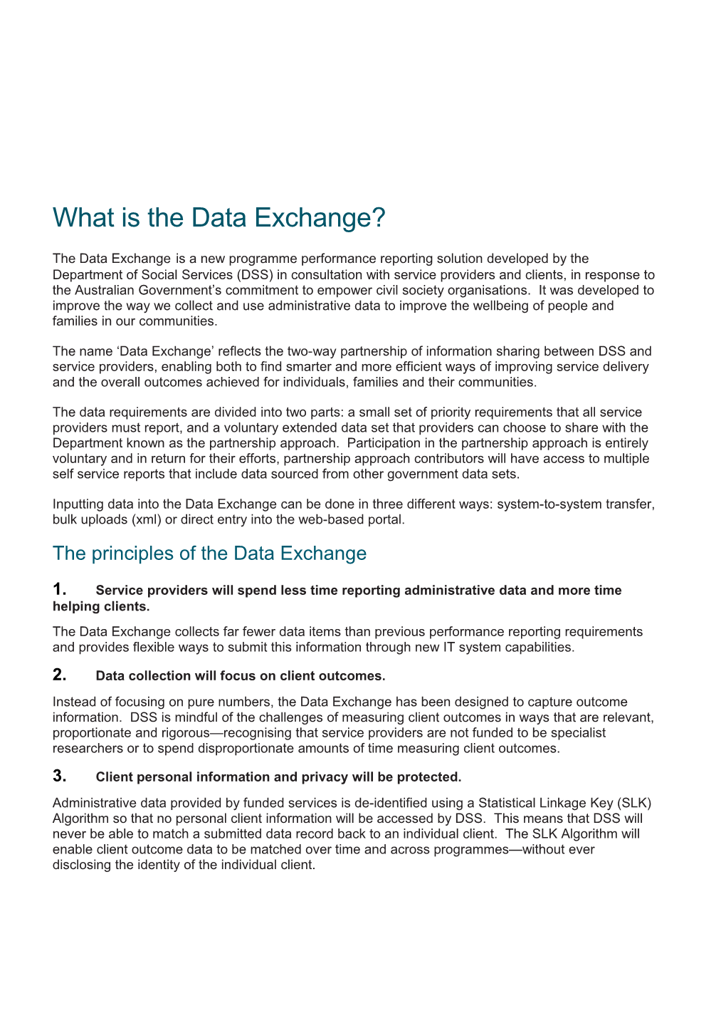 What Is the Data Exchange?