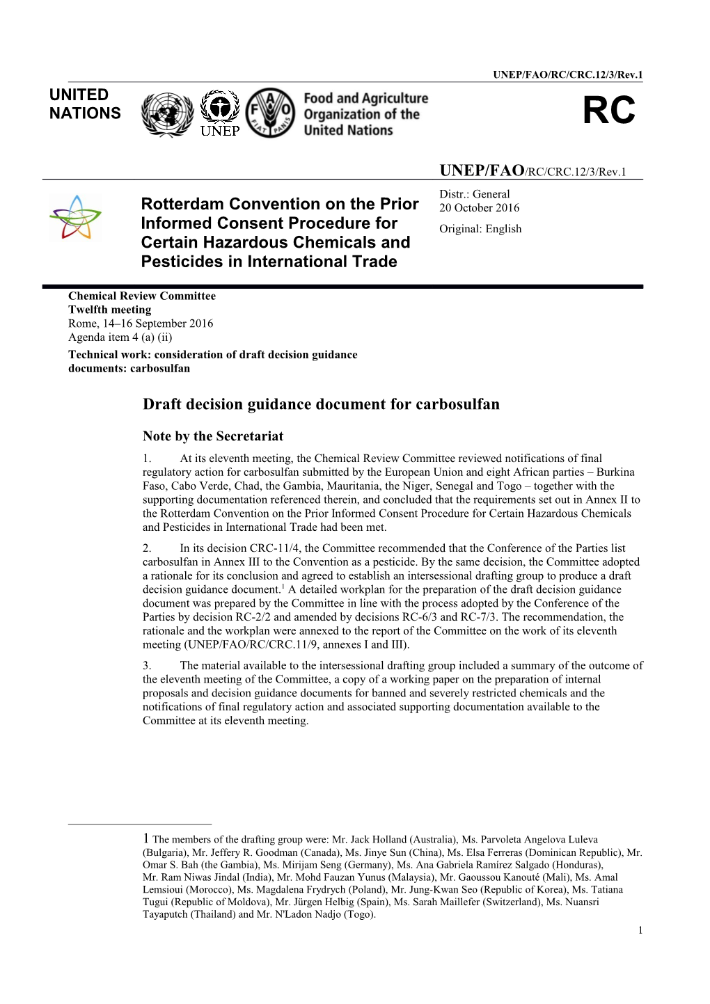 UNEP/FAO/RC/CRC.12/3/Rev.1