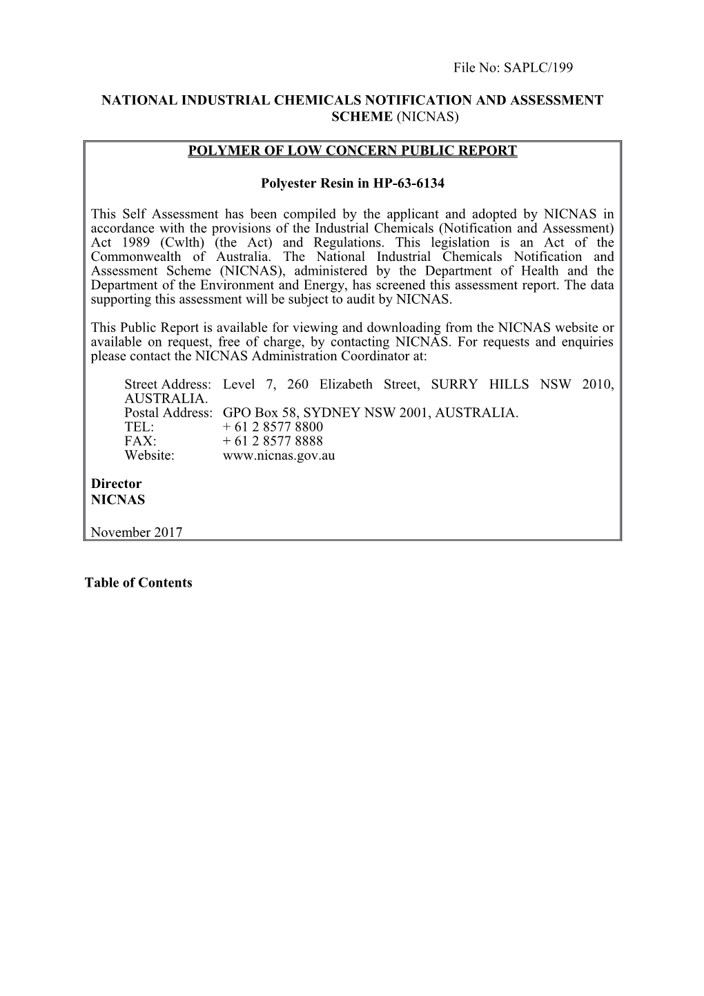 National Industrial Chemicals Notification and Assessment Scheme (Nicnas) s26