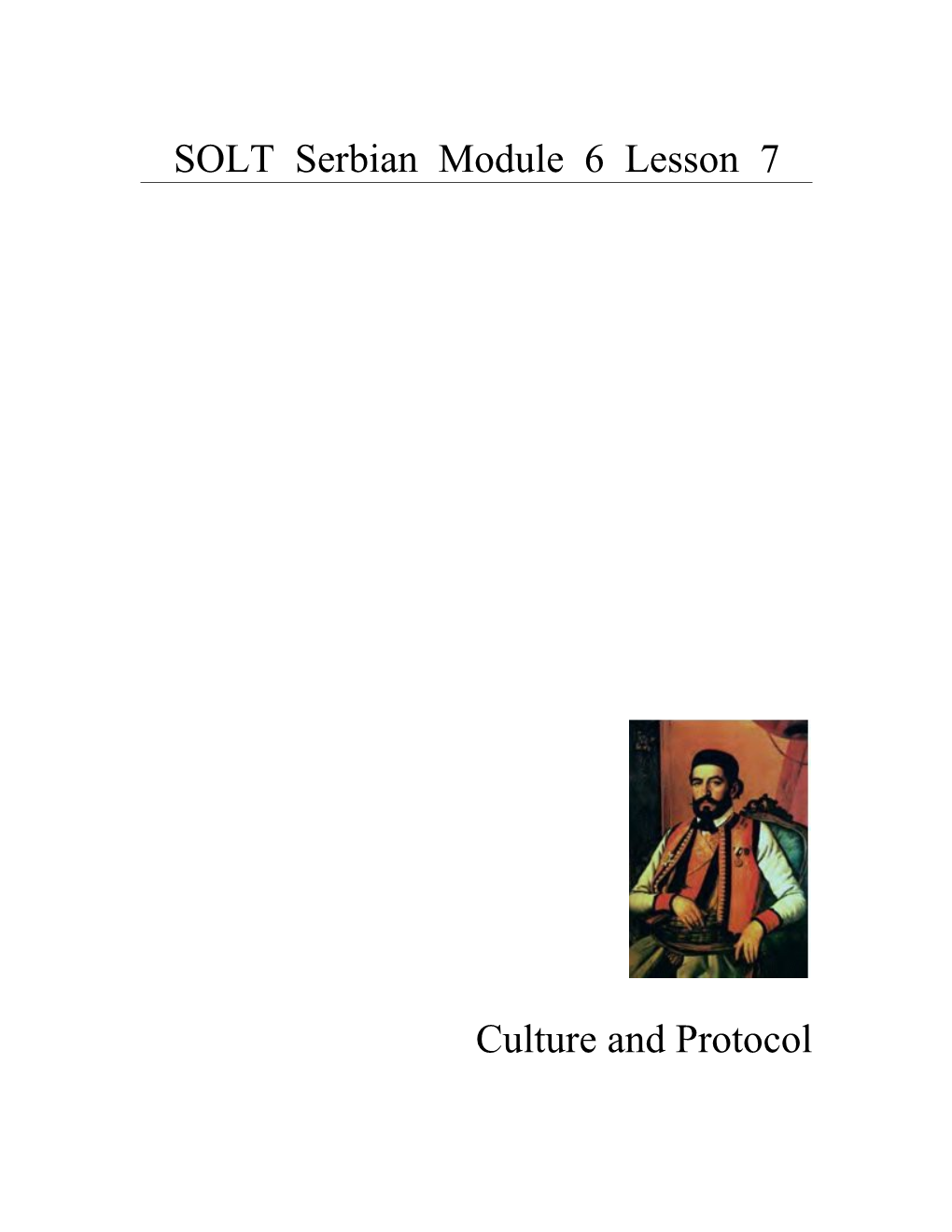 SOLT Serbian Module 6 Lesson 7