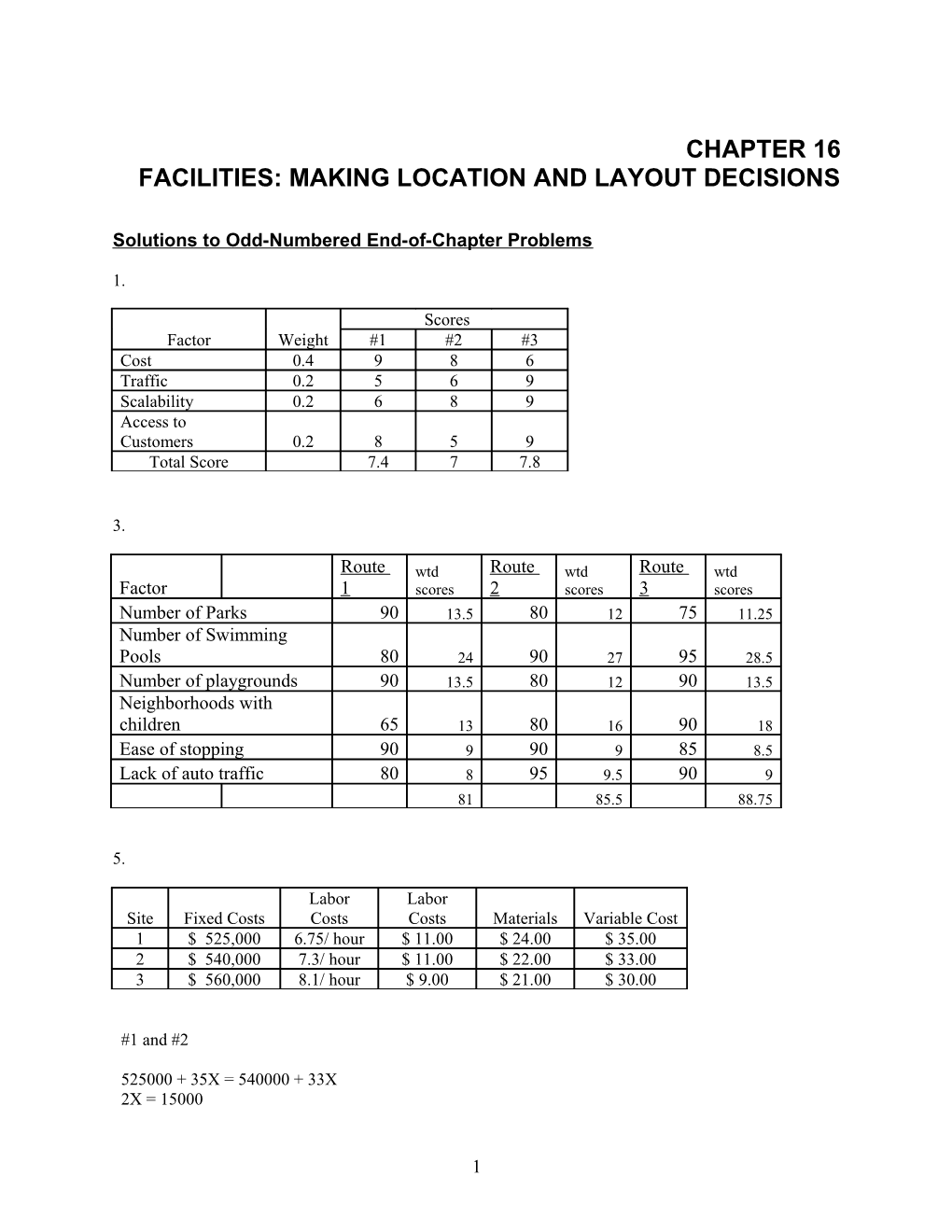 Facilities: Making Location and Layout Decisions