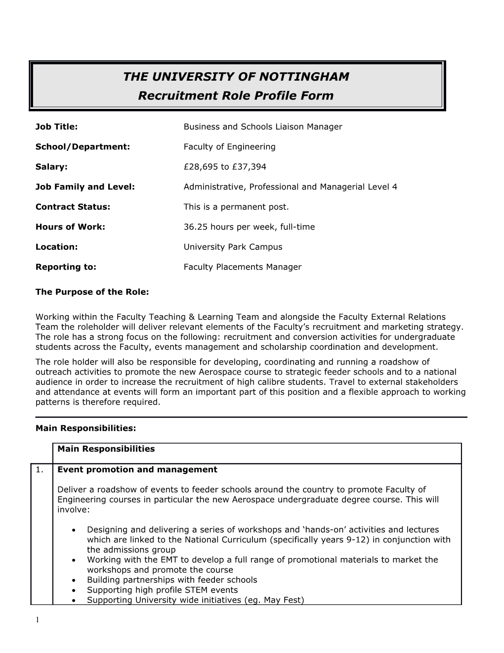 Recruitment Role Profile Form s1