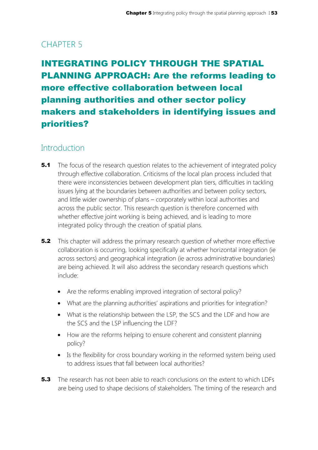 Chapter 5 Integrating Policy Through the Spatial Planning Approach I
