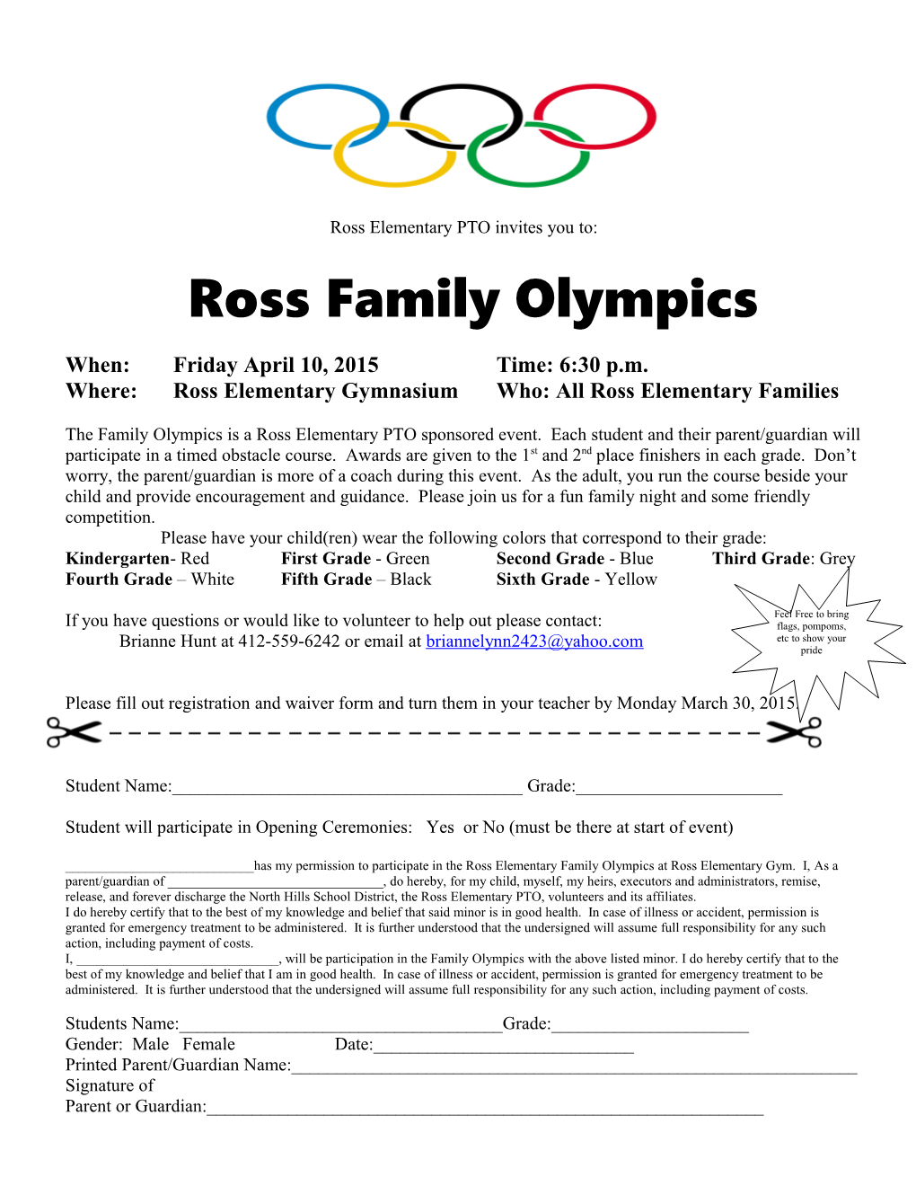 Where:Ross Elementary Gymnasiumwho: All Ross Elementary Families