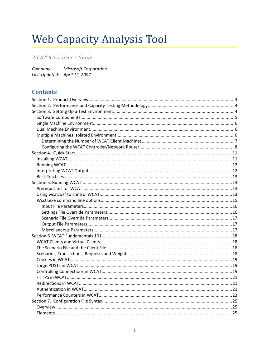 Web Capacity Analysis Tool