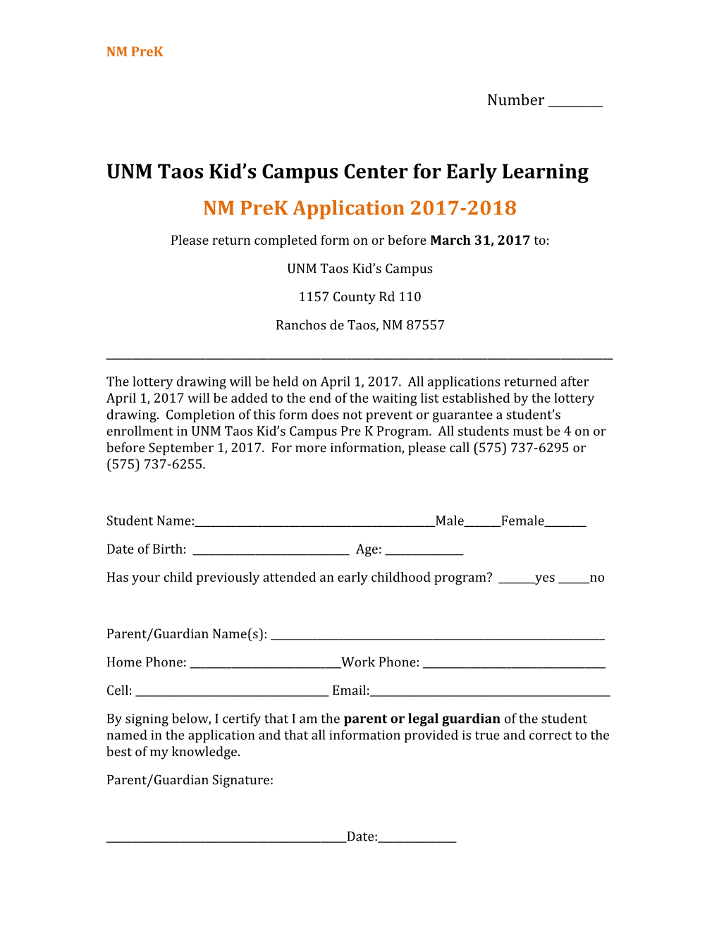 UNM Taos Kid S Campus Center for Early Learning