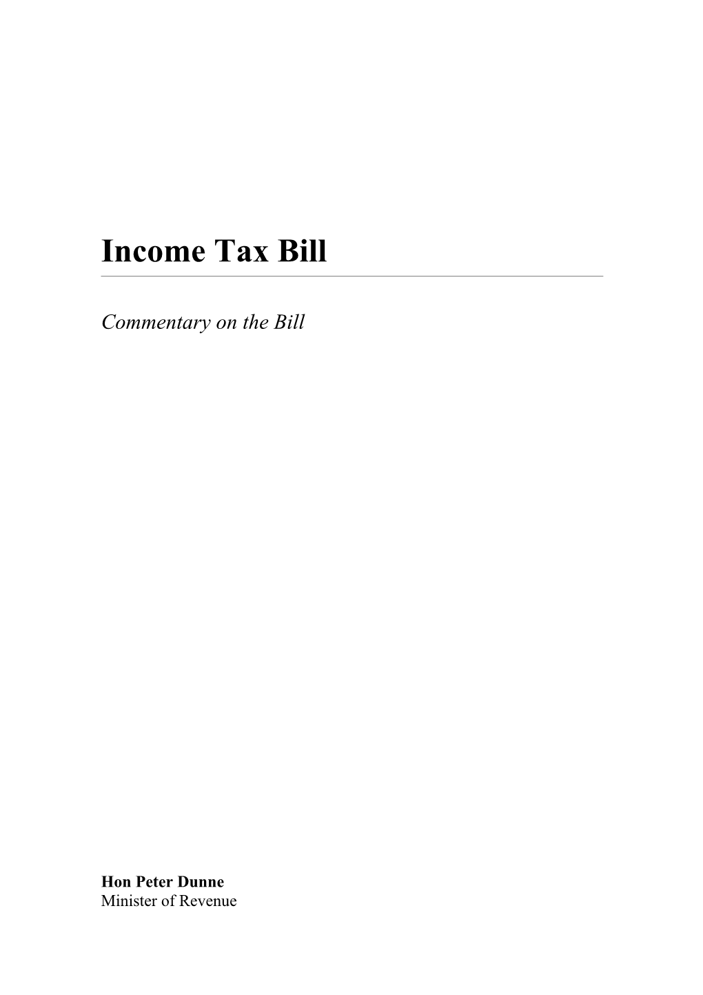Income Tax Bill