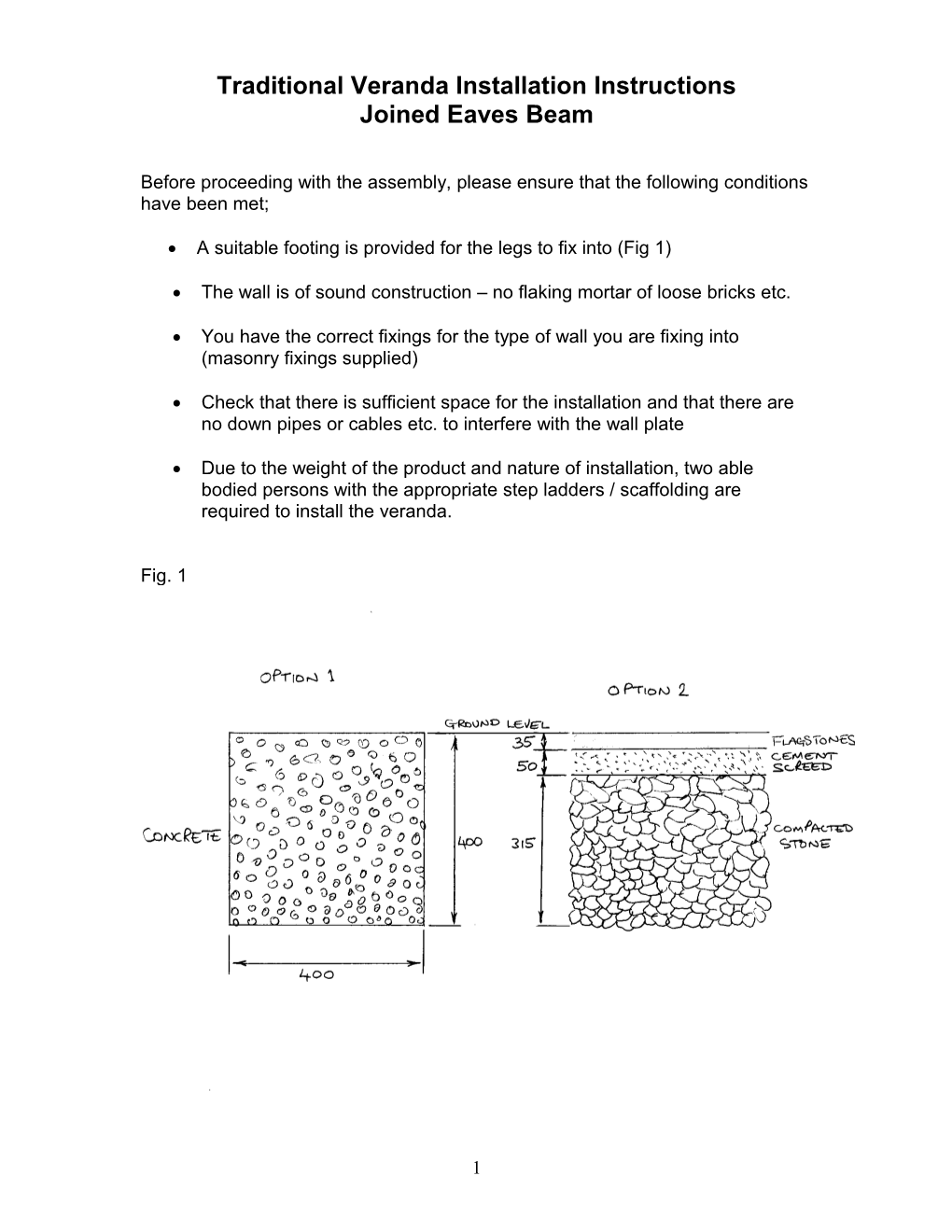 Traditional Veranda Installation Guide s1