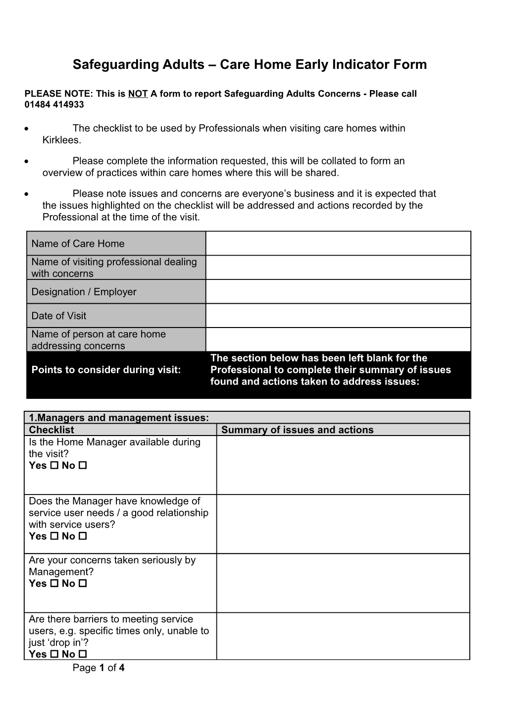 Safeguarding Adults Care Home Early Indicator Form s1