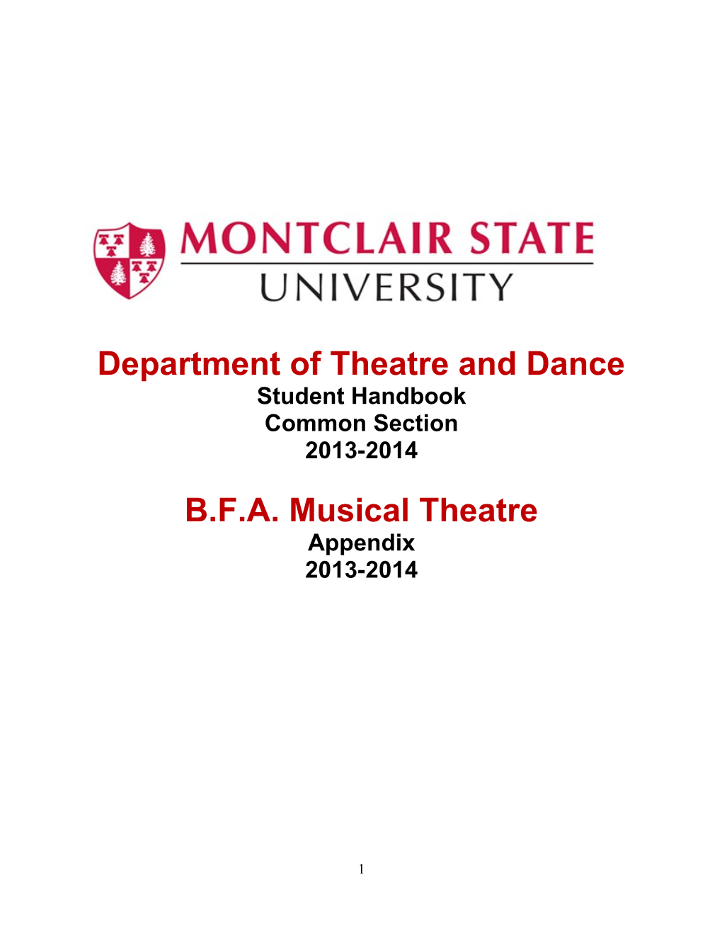Department of Theatre and Dance