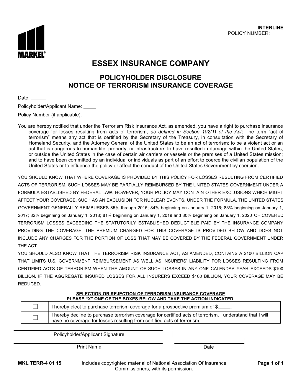 Essex Insurance Company