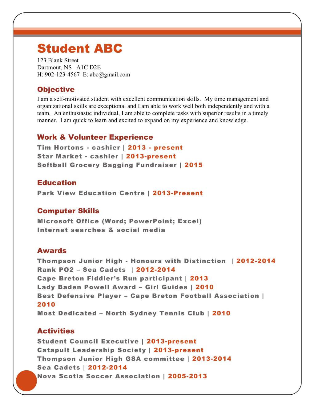 Resume (Equity Design)