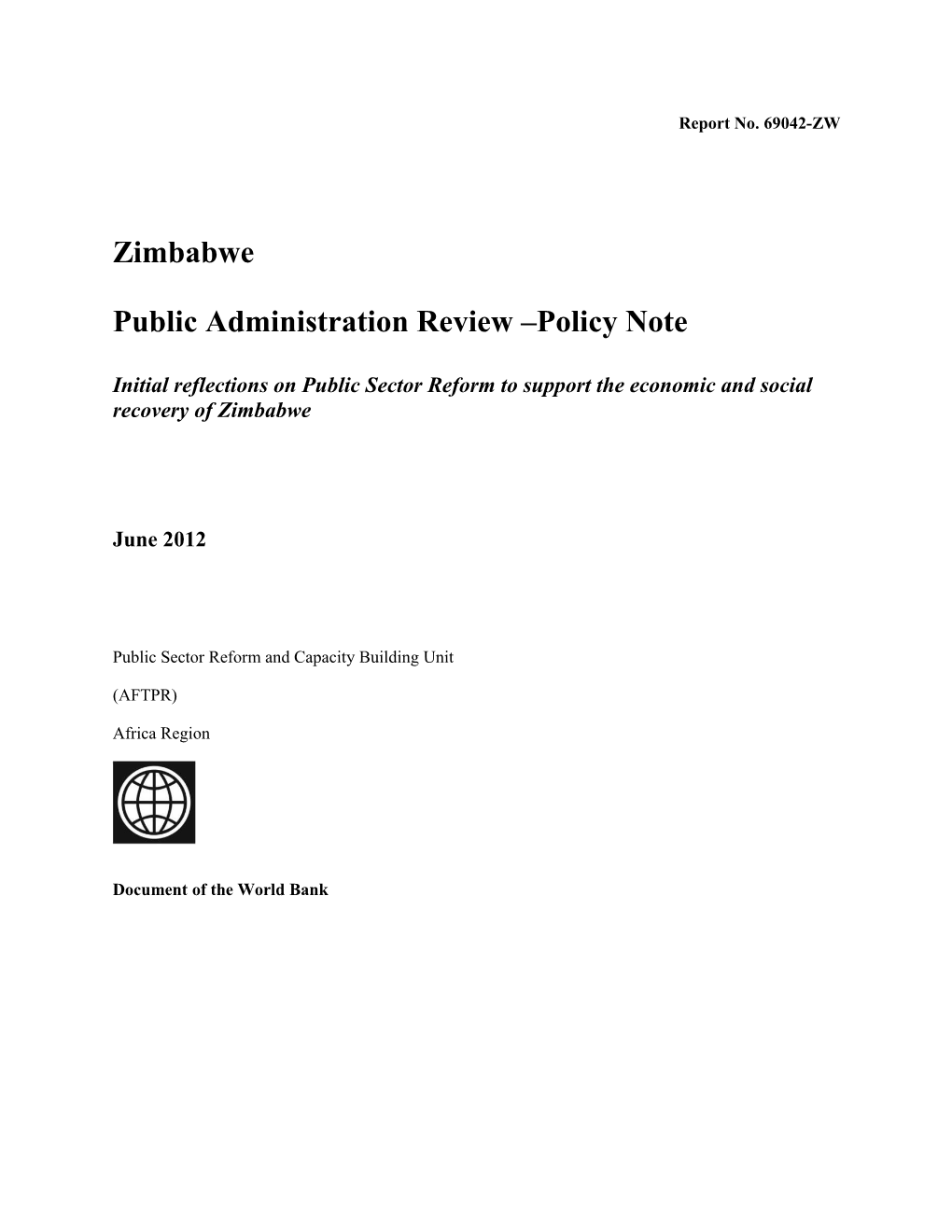 Public Administration Review Policy Note