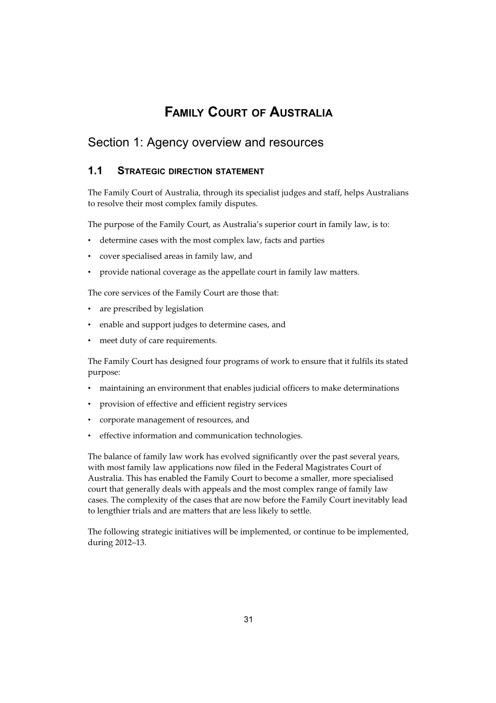 Portfolio Budget Statements 2012-13 - Family Court