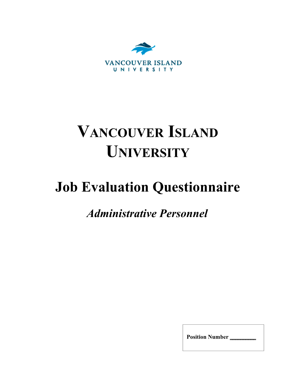 Job Evaluation Questionnaire