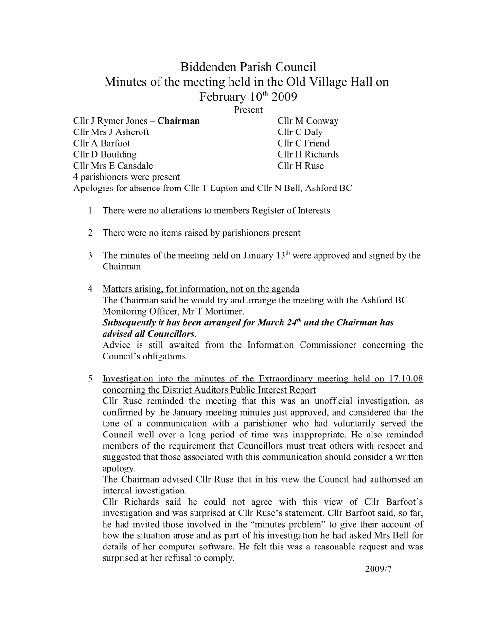 Biddenden Parish Council