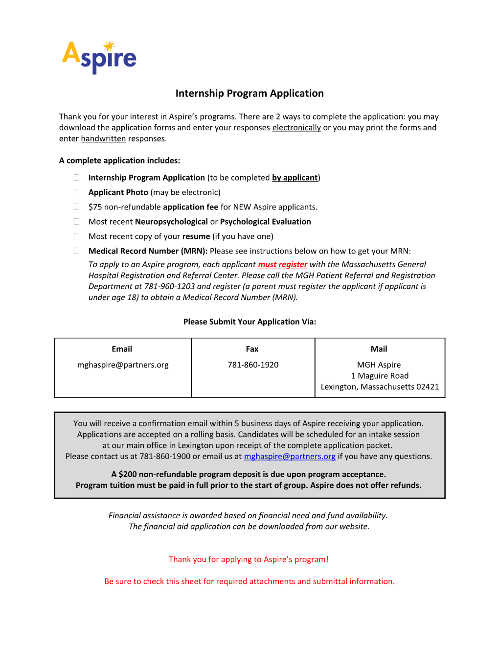 Adult Internship Program Application Page 2