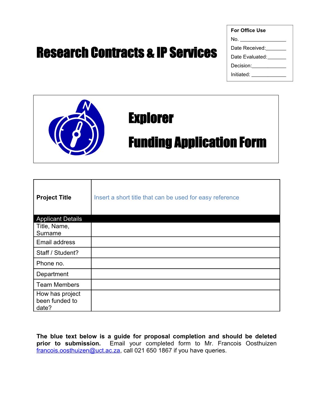 Research Contracts & IP Services