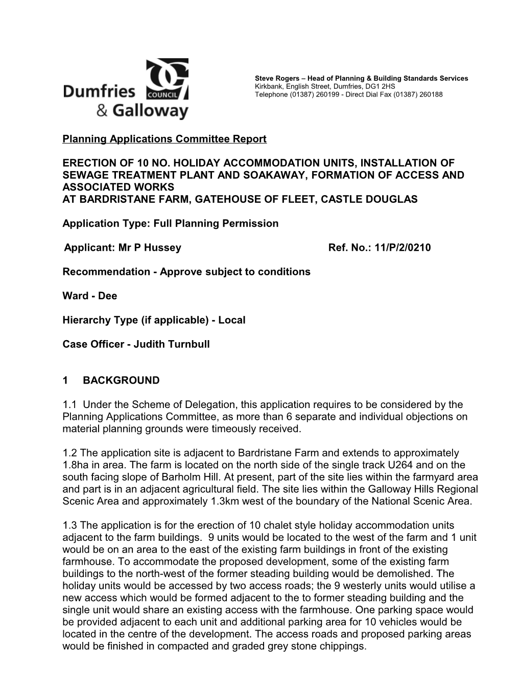 Planning Applications Committee Report s1