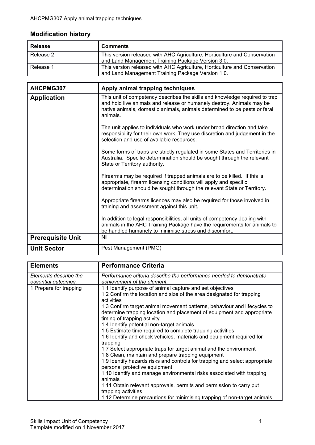Skills Impact Unit of Competency Template s4