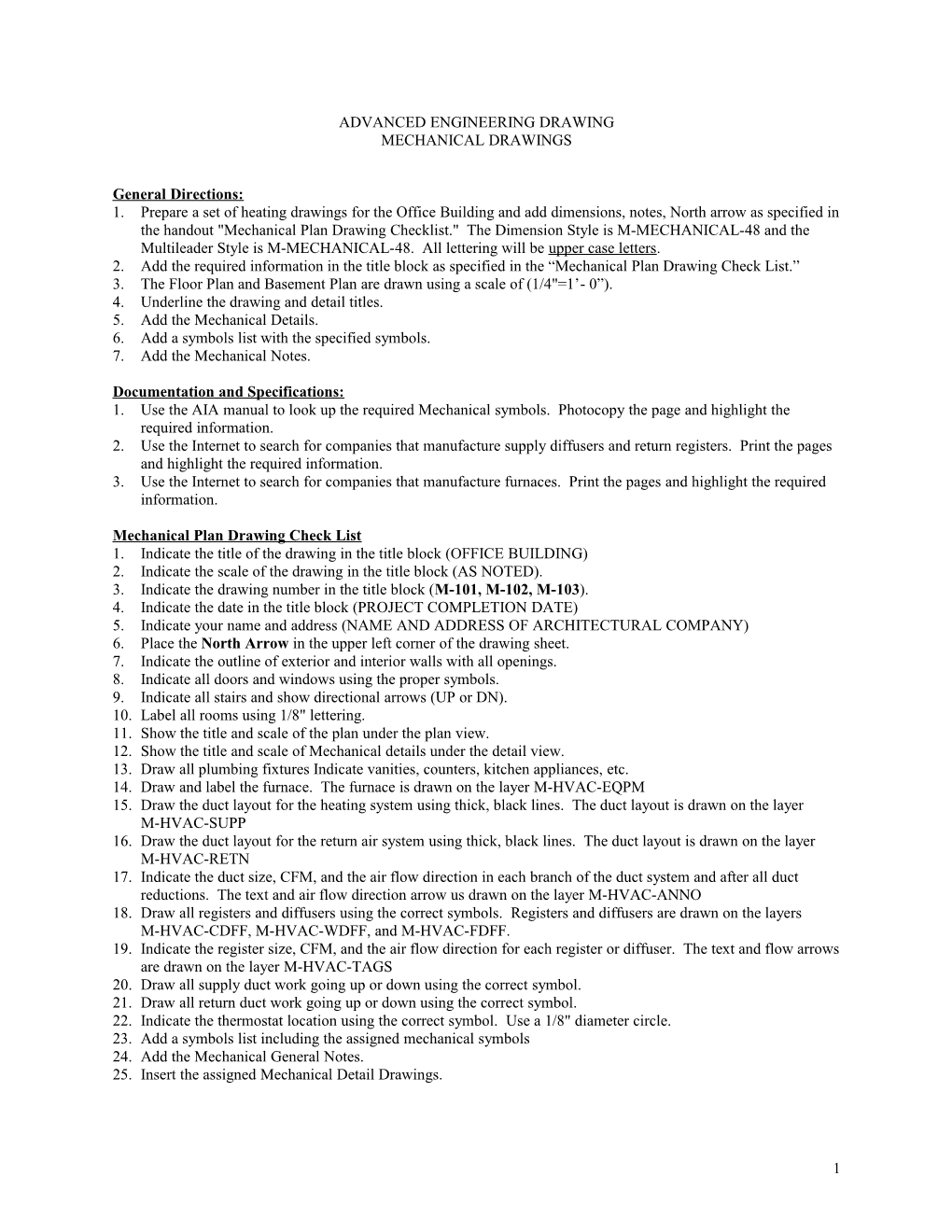 Floor Plan Checklist