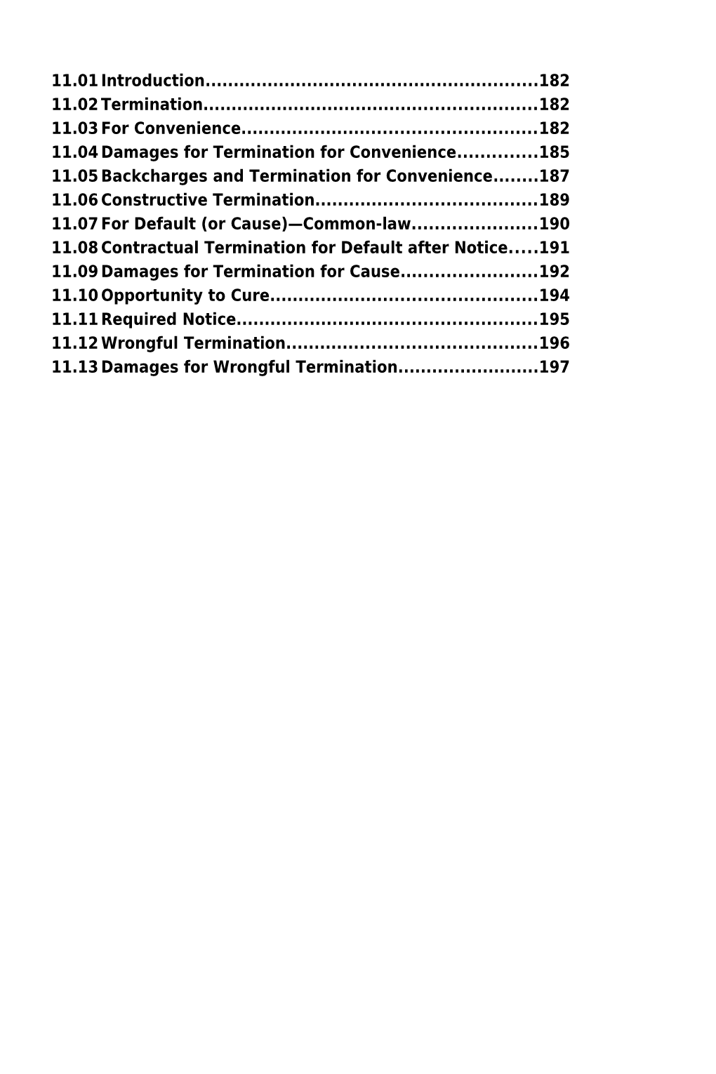 11.04Damages for Termination for Convenience 185