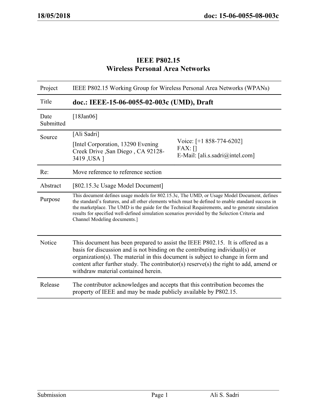 Wireless Personal Area Networks s15