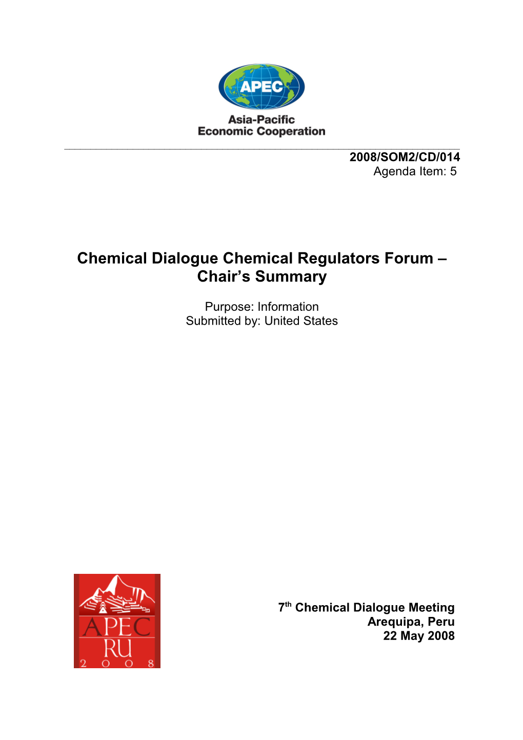 APEC CD Chemical Regulators Forum