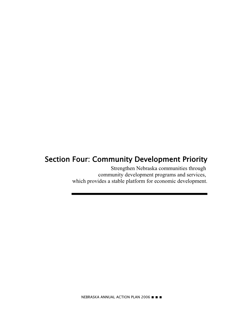 Community Development Priority