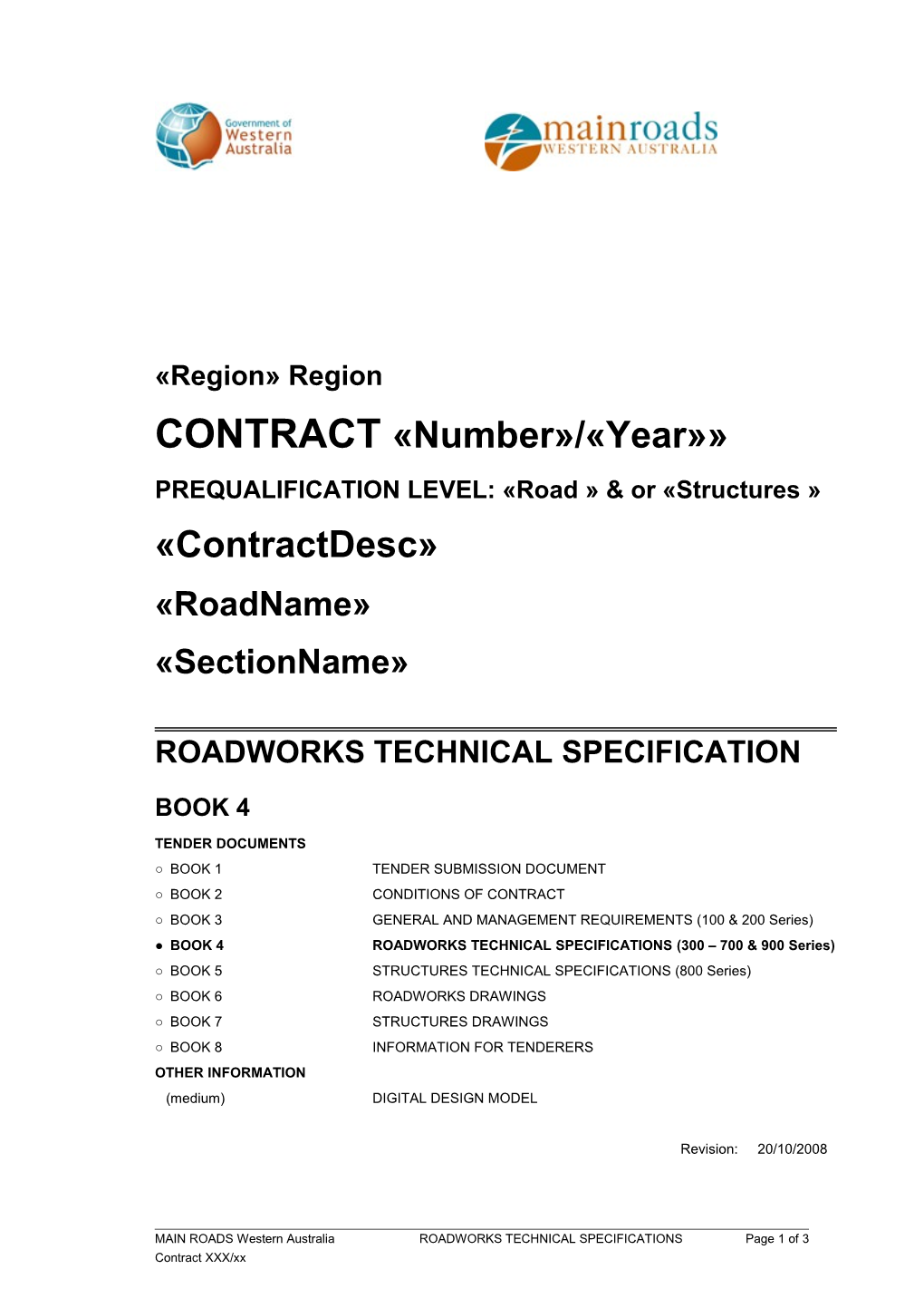 New Specification Template