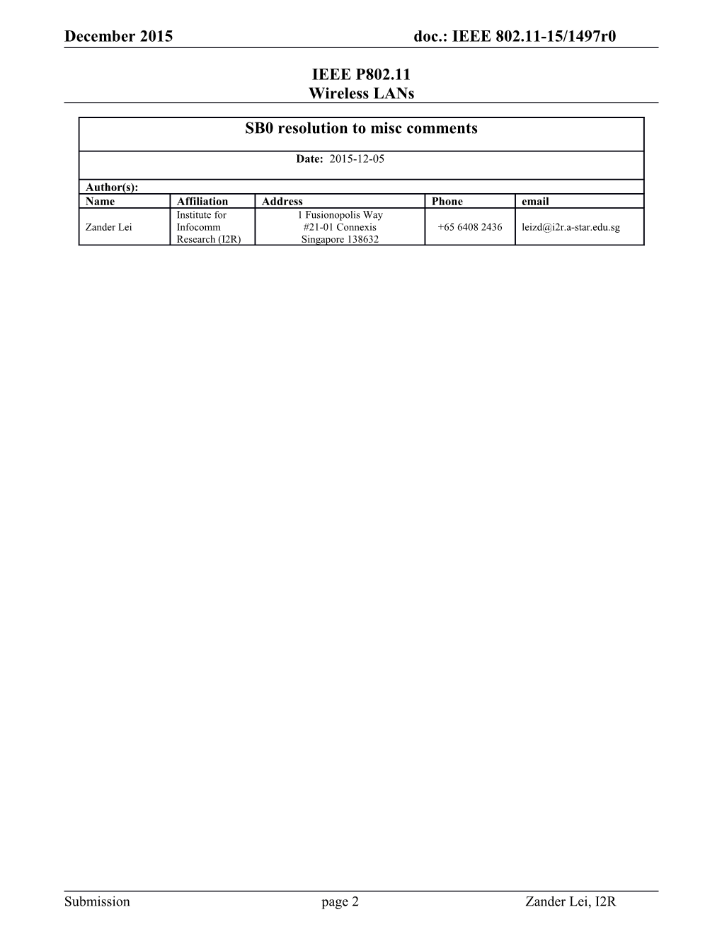 IEEE P802.11 Wireless Lans s85