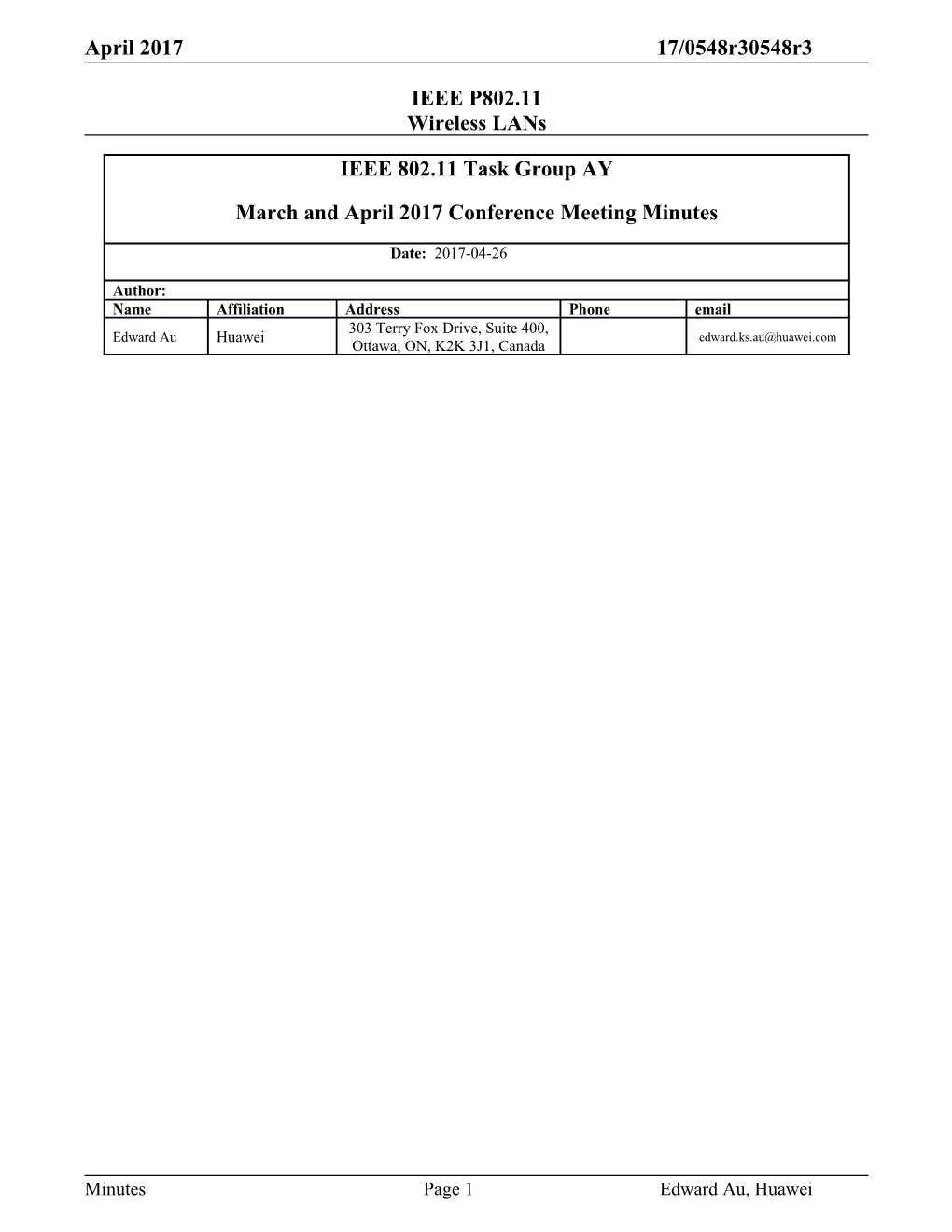 IEEE 802.11 Task Group AY