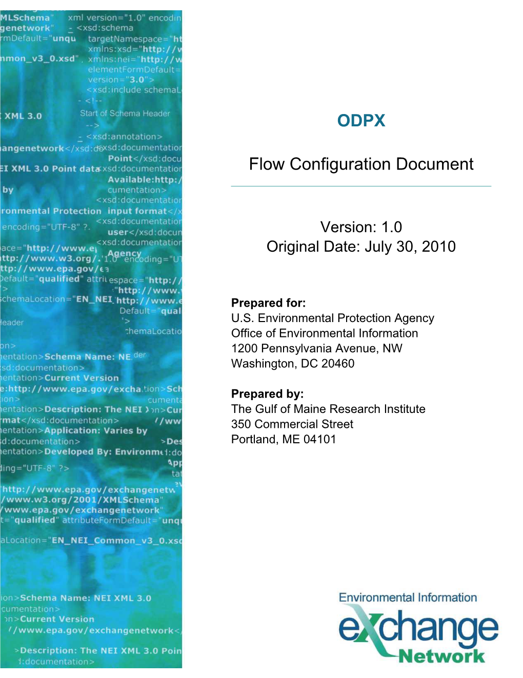 ODPX Flow Configuration Document V 1.0