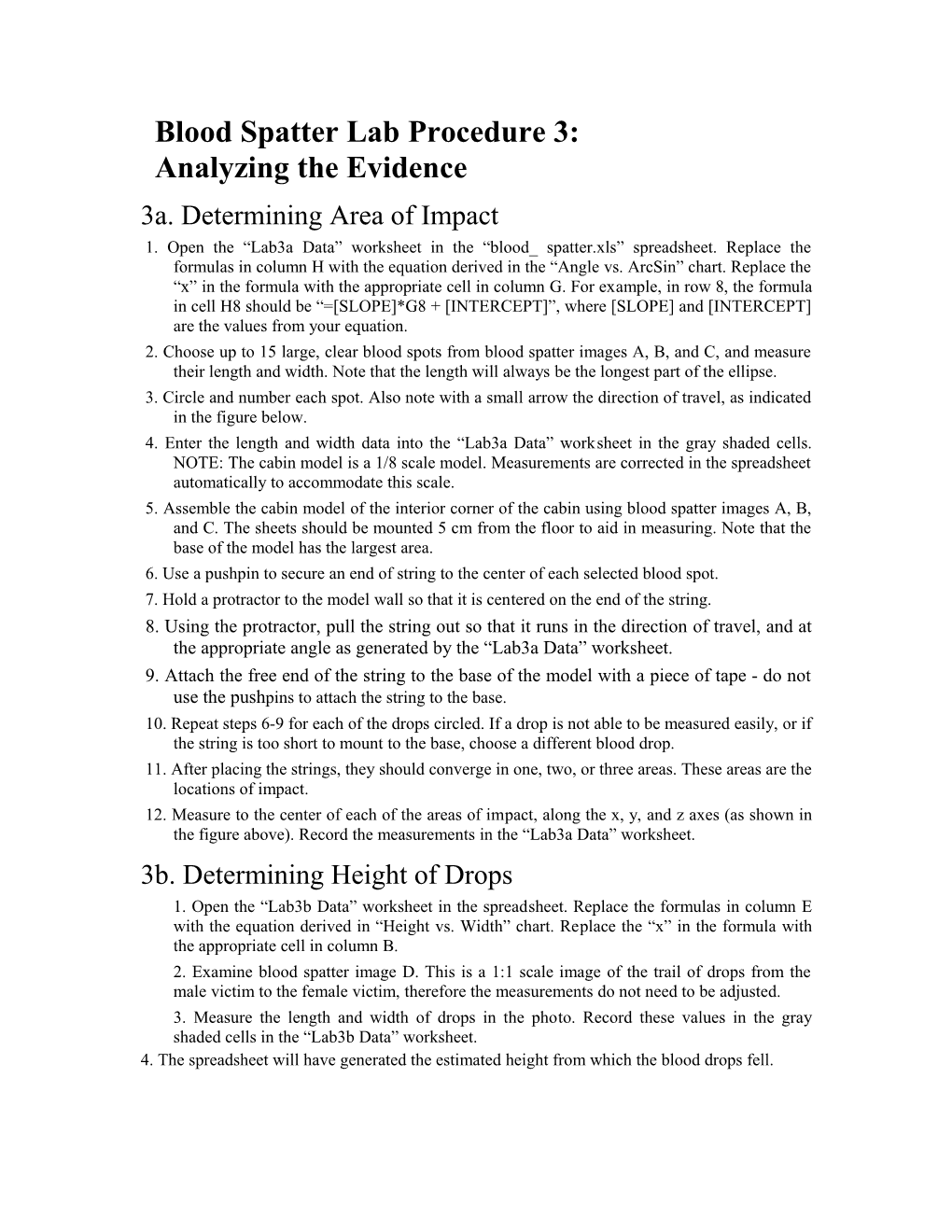 Blood Spatter Lab Procedure 3