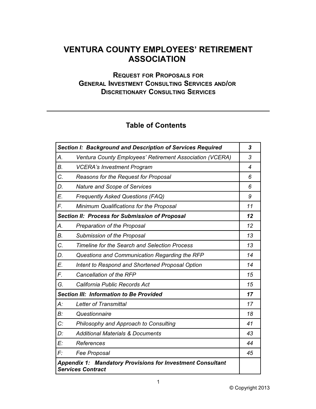 Ventura County Employees Retirement Association