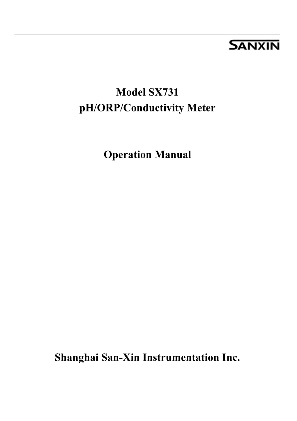 Ph/ORP/Conductivity Meter