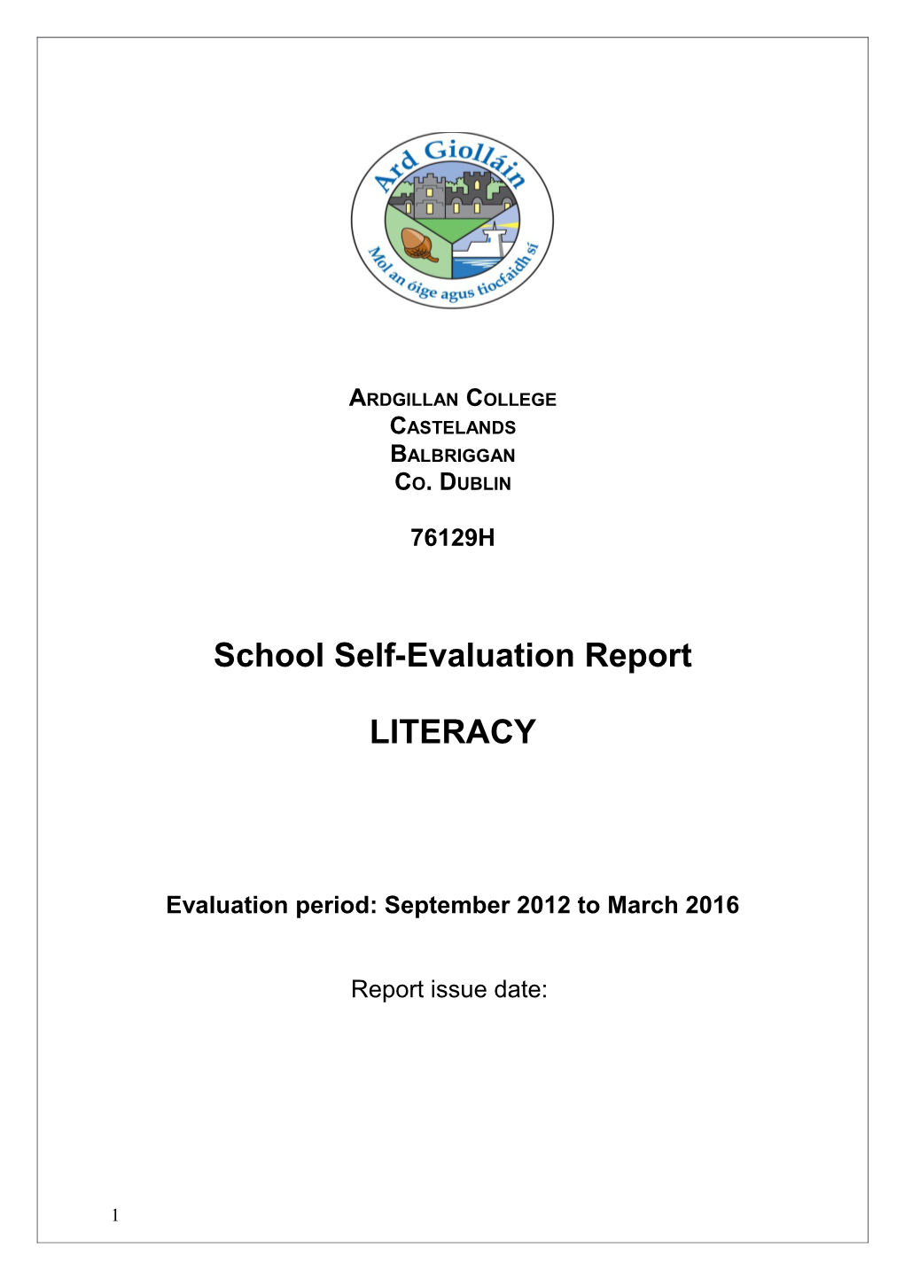 School Self-Evaluation Report
