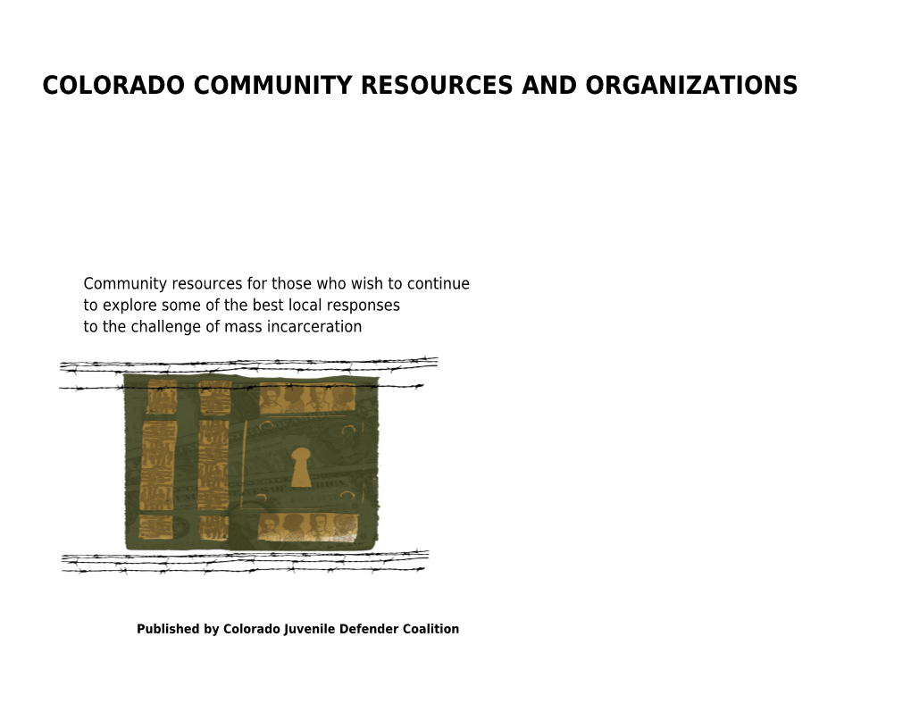 Colorado Community Resources and Organizations