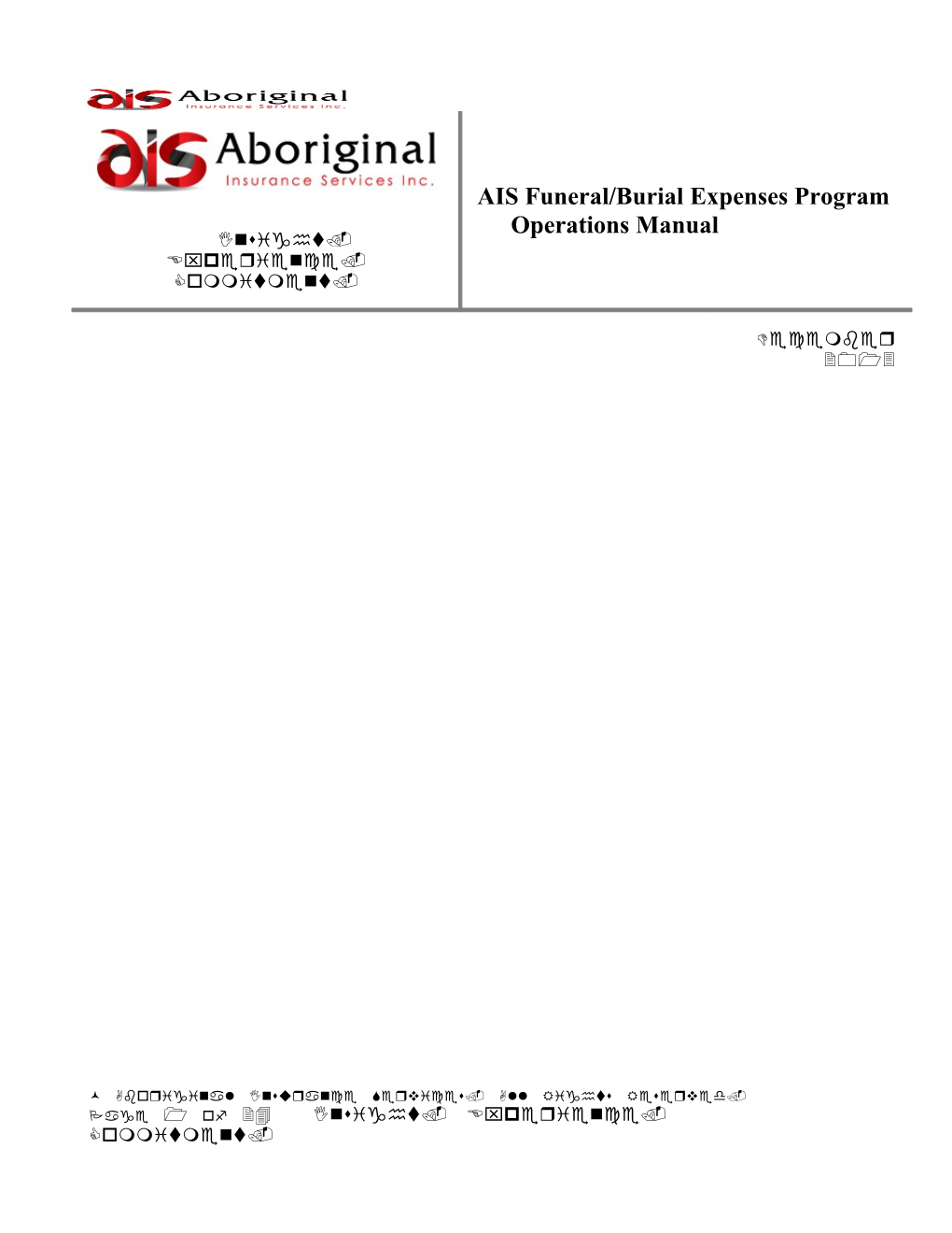AIS Funeral/Burial Expenses Programoperations Manual