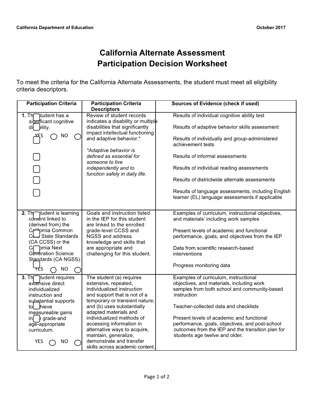 CAA Participation Worksheet - CAASPP (CA Dept of Education)