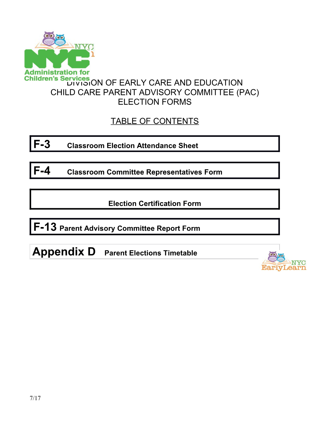 Division of Early Care and Education