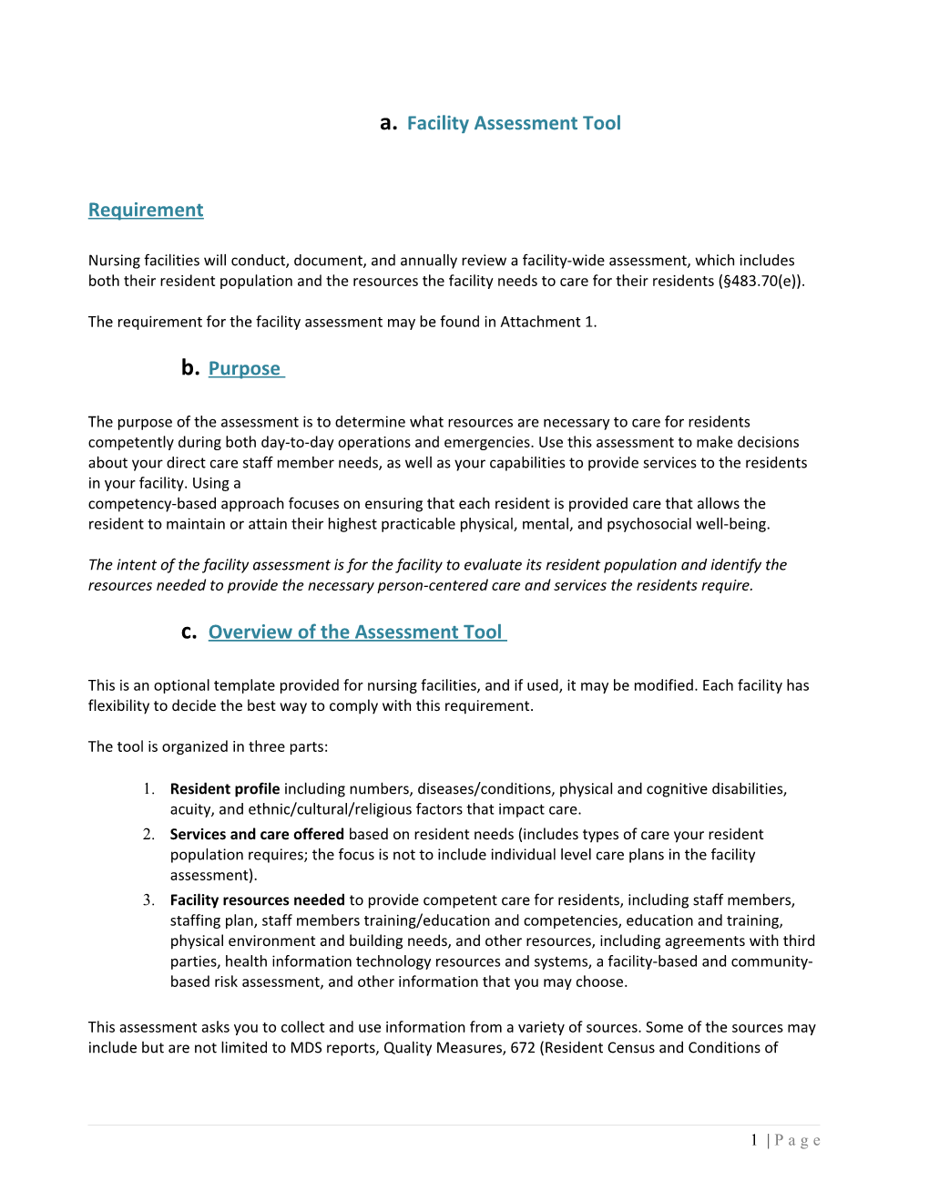 Facility Assessment Tool s1