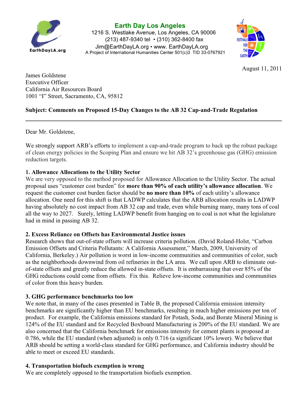 Subject: Comments on Proposed 15-Day Changes to the AB 32 Cap-And-Trade Regulation